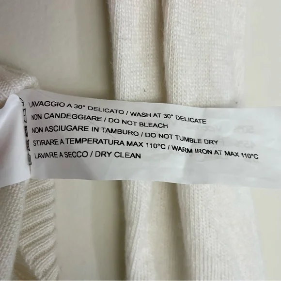 Subdued Made in Italy Rainbow Cream Long Sleeve Crew Neck Sweater Womens Size S - Picture 7 of 7